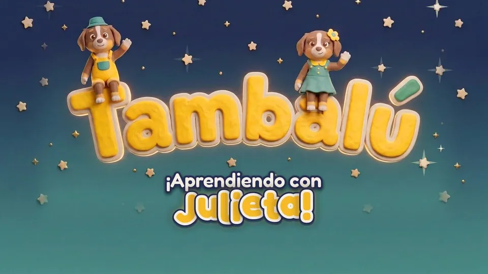 Intro con el texto ¡Aprendiendo con Julieta! entre estrellas
